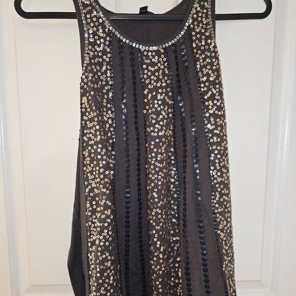Gorgeous Express Sequence Party Cocktail NYE sleeveless top XL - Picture 1 of 5